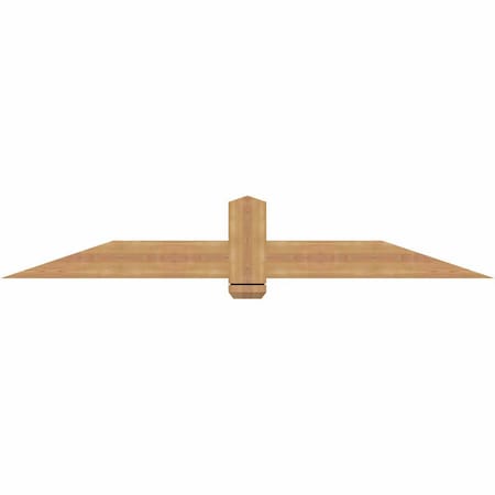 Ekena Millwork Eugene Smooth Timber Gable Bracket, Western Red Cedar, 72"W x 12"H x 1 1/2"D x 5 1/2"F, 4/12 Pitch GBW072X12X0206EUG00SWR